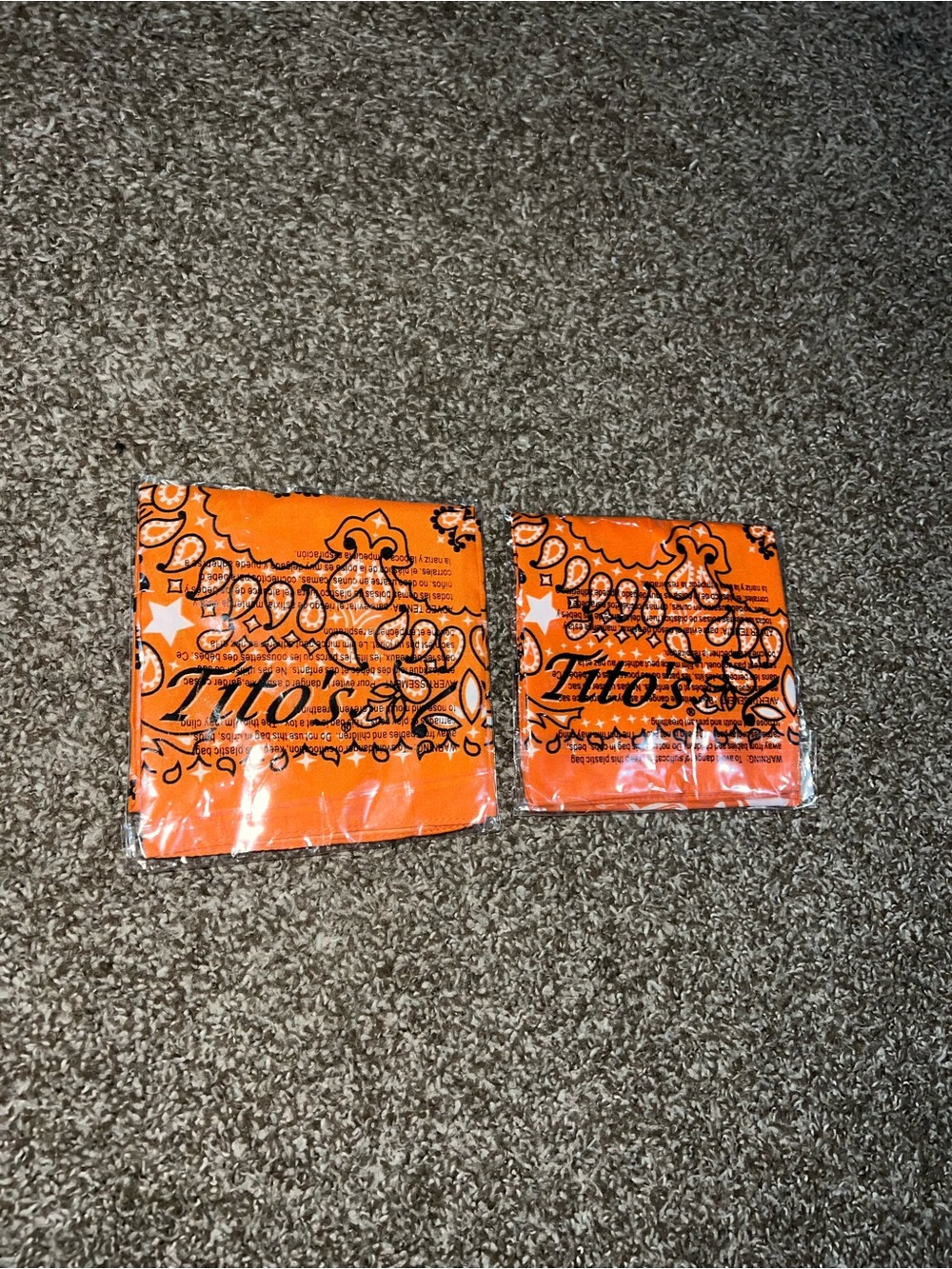Tito’s Vintage OG 2 Orange Black White Bandanas
